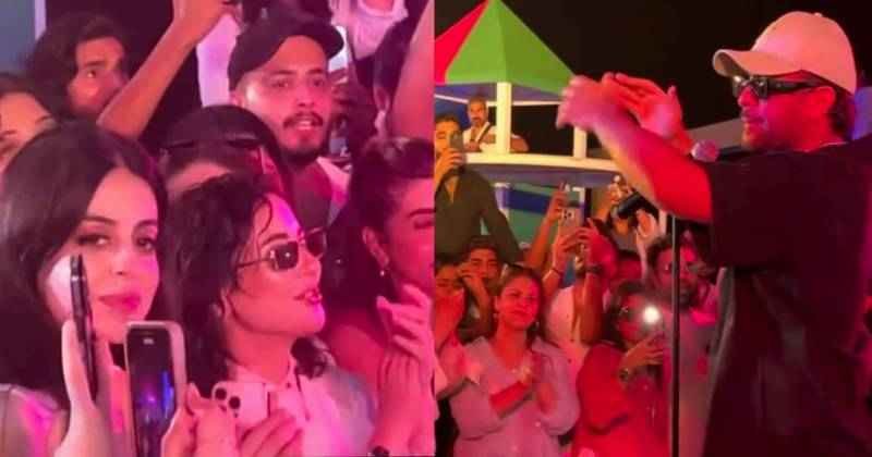 Hania Aamir sparks buzz at Asim Azhar concert