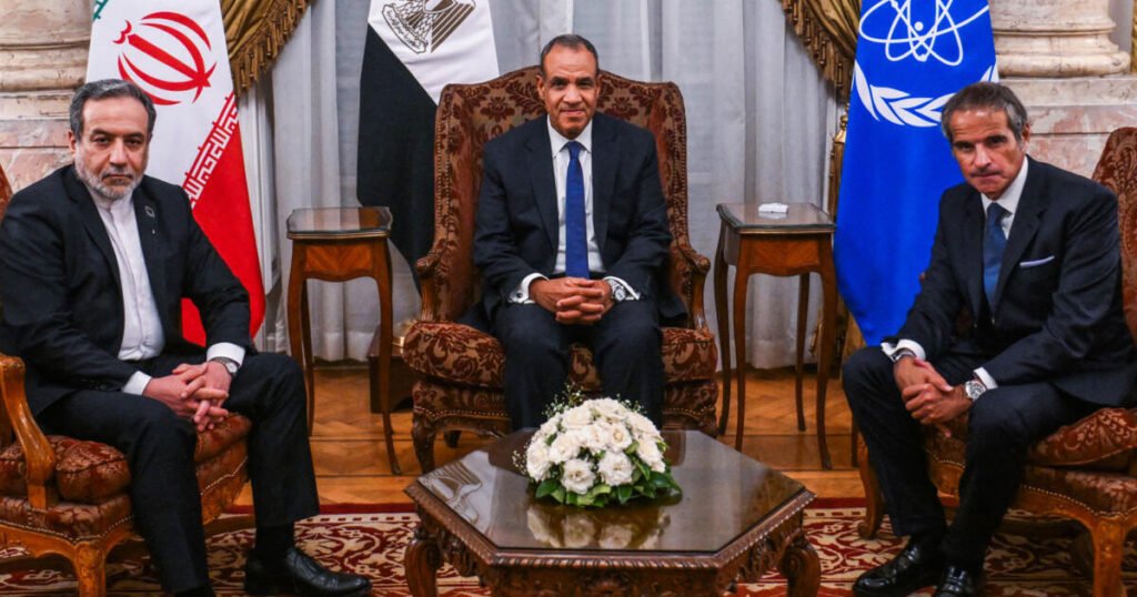 Iranian Foreign Minister Abbas Araghchi in a meeting with IAEA officials.