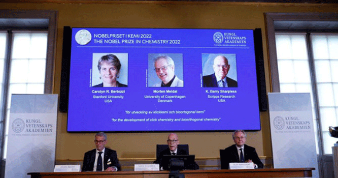 Nobel prize in Chemistry goes to pioneers of Lego-like “click chemistry” Nobel prize in Chemistry goes to pioneers of Lego-like “click chemistry”