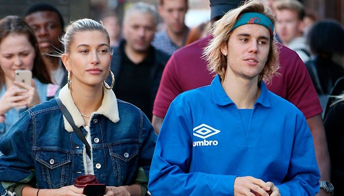 Hailey Bieber & Justin Bieber rock matching leather jackets on NYC outing