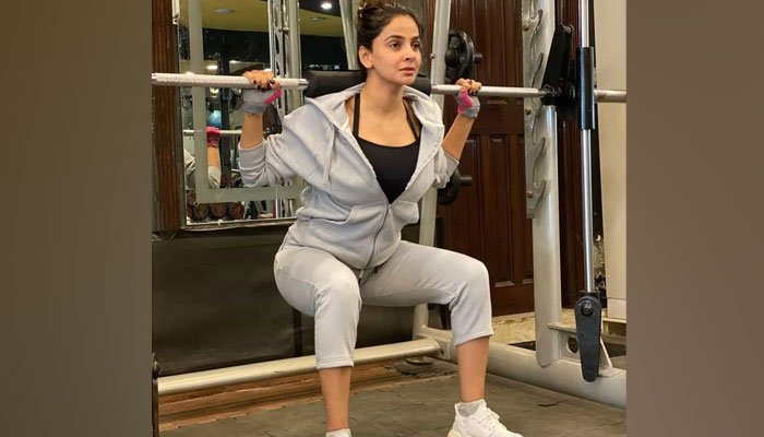 Saba Qamar flaunts fitness finesse