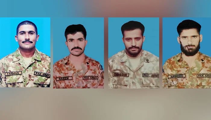 Six terrorists killed, four soldiers martyred in KP operations