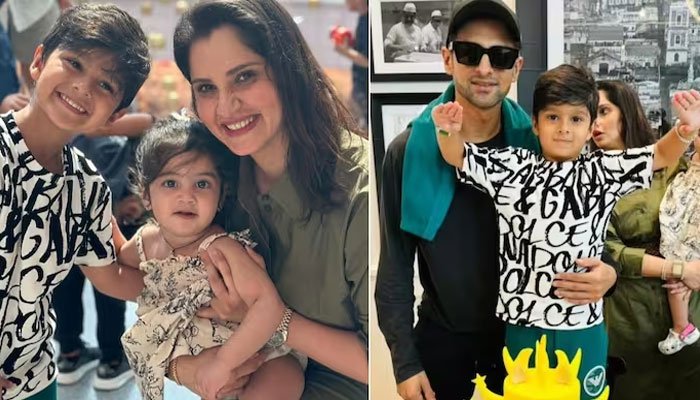 Shoaib Malik posts pics with son showing Sania Mirza in background