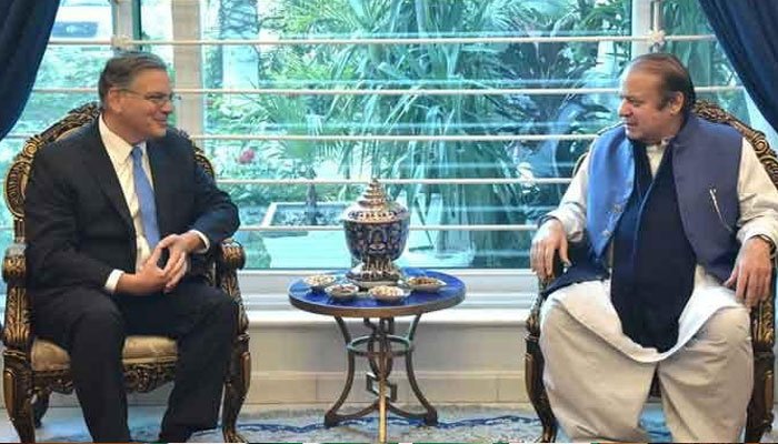 US Ambassador meets Nawaz Sharif at Jati Umra US Ambassador meets Nawaz Sharif at Jati Umra