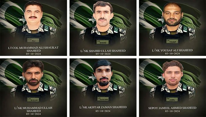 Six soldiers martyred in NWA gun battle: ISPR Six soldiers martyred in NWA gun battle: ISPR