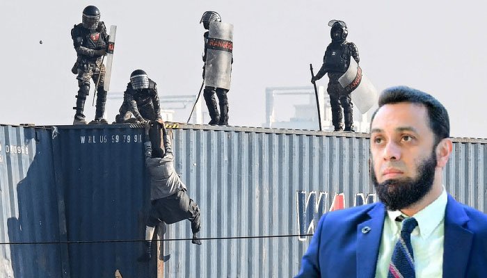 Info Minister says man ‘pushed off container’ during PTI protest was making TikTok