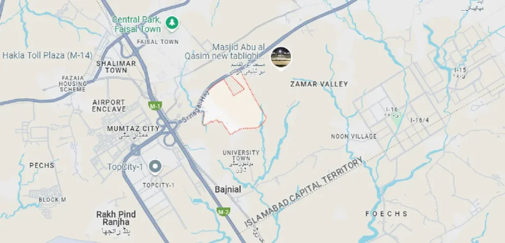 Eighteen Islamabad Location as it gets Interchange on Kashmir Highway