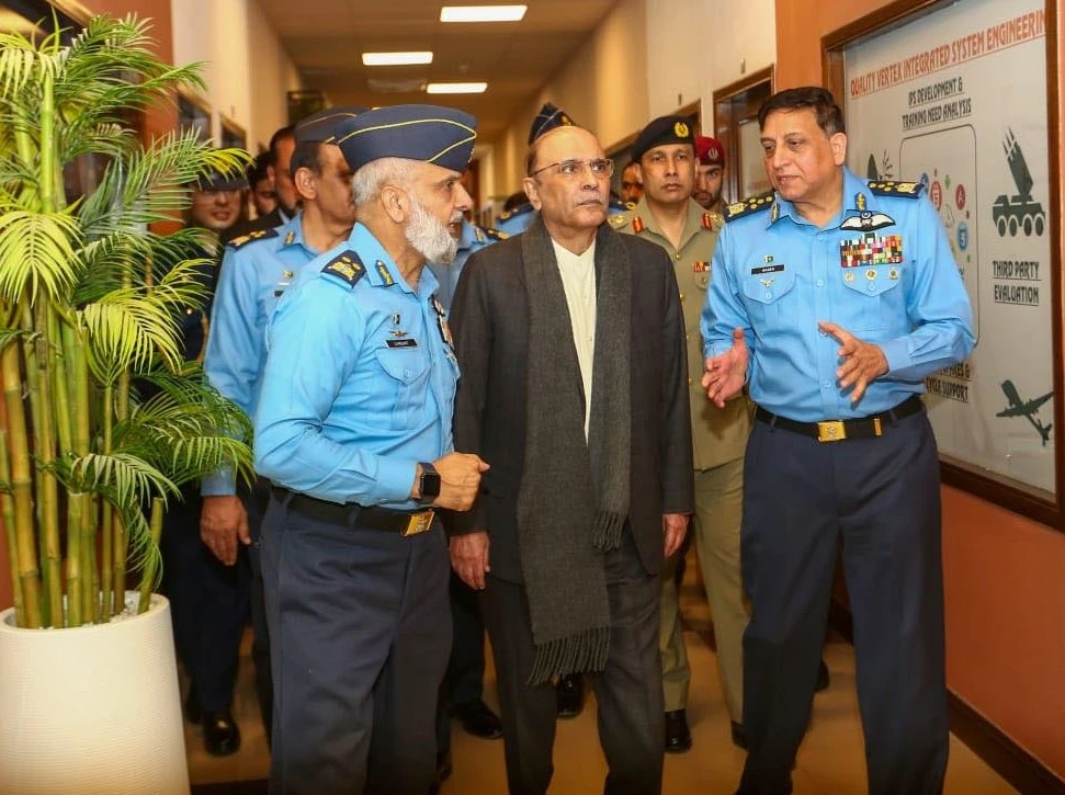 President Zardari visits various departments of NASTP
