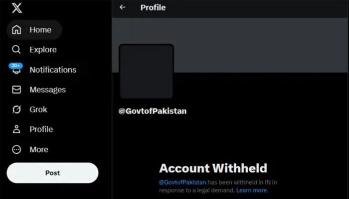 Pakistan Govt’s X Account Withheld in India Amid Rising Tensions