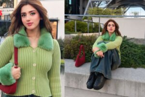 Jannat Mirza Stuns Fans in Vibrant Green Furry Look