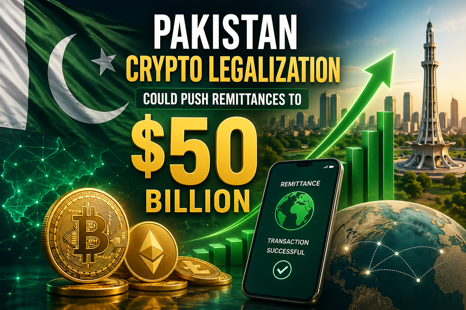 Pakistan Crypto Legalization Could Push Remittances to $50 Billion