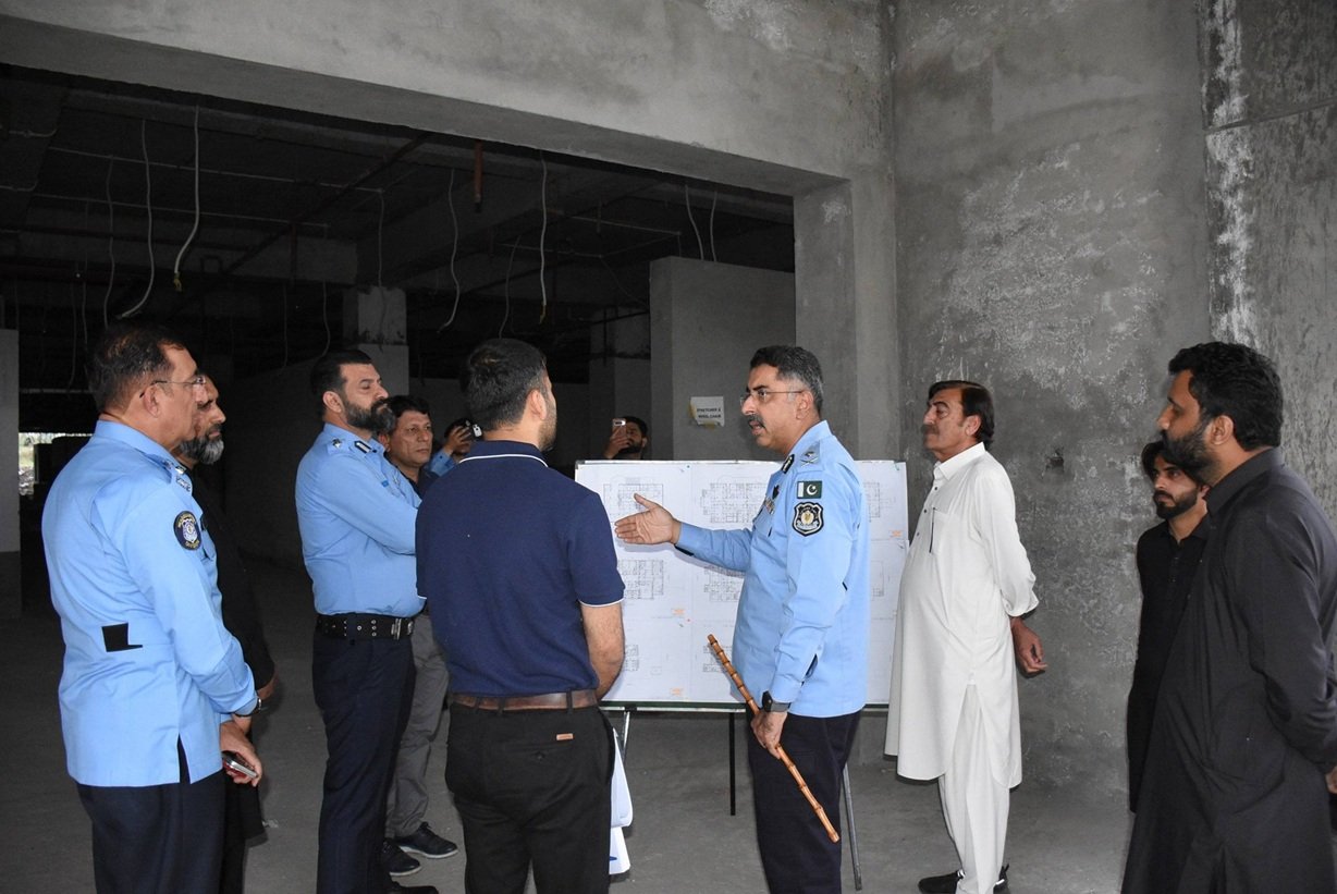 IGP Islamabad Syed Ali Nasir Rizvi reviewing the development activities at Pakistan’s First National Police Hospital Planned in Islamabad