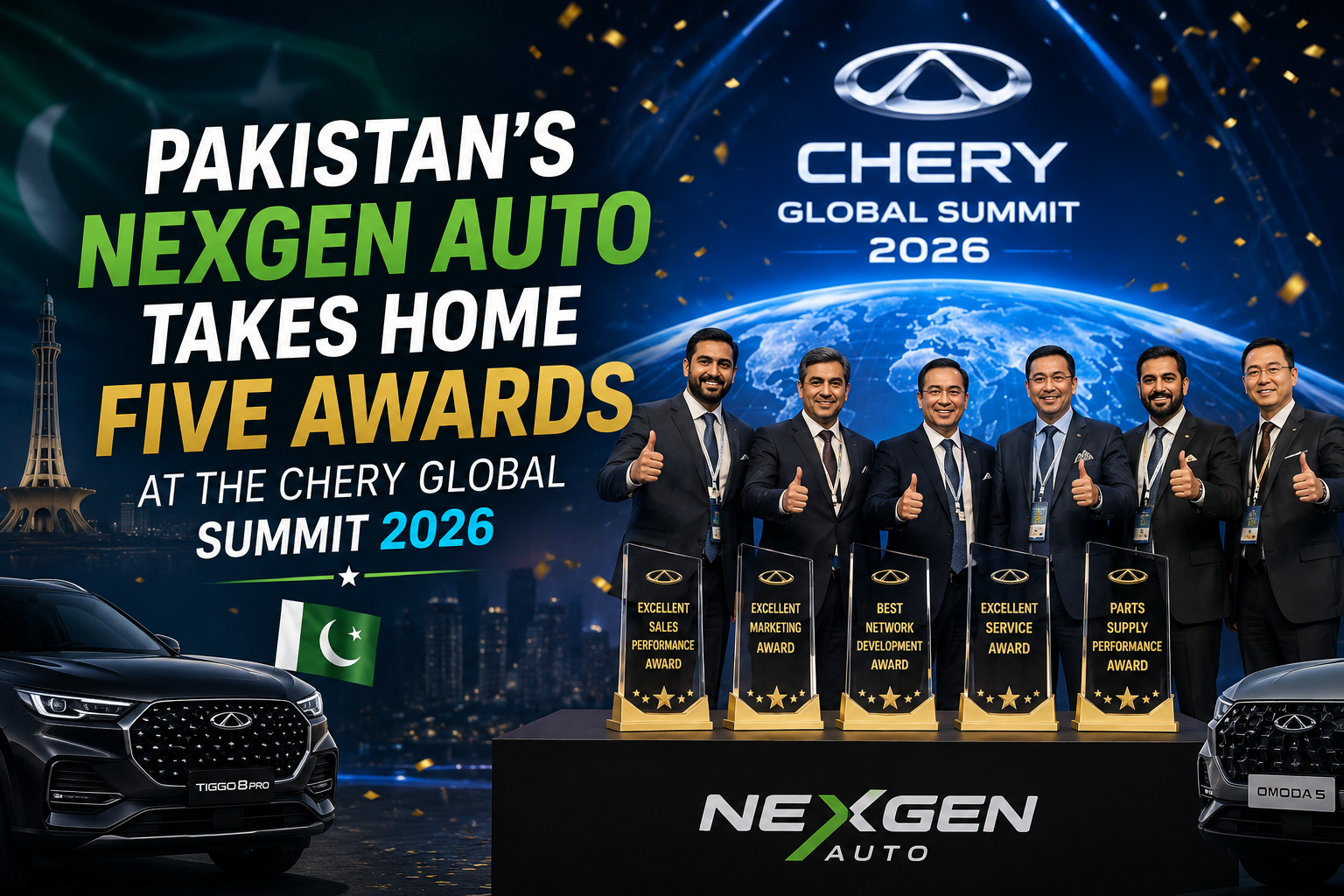 Pakistan's NexGen Auto Takes Home Five Awards at the Chery Global Summit 2026