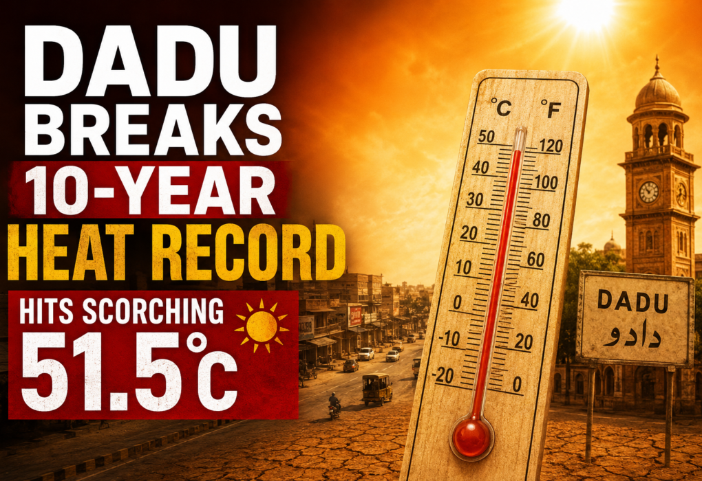 Dadu Breaks 10-Year Heat Record, Hits Scorching 51.5°C