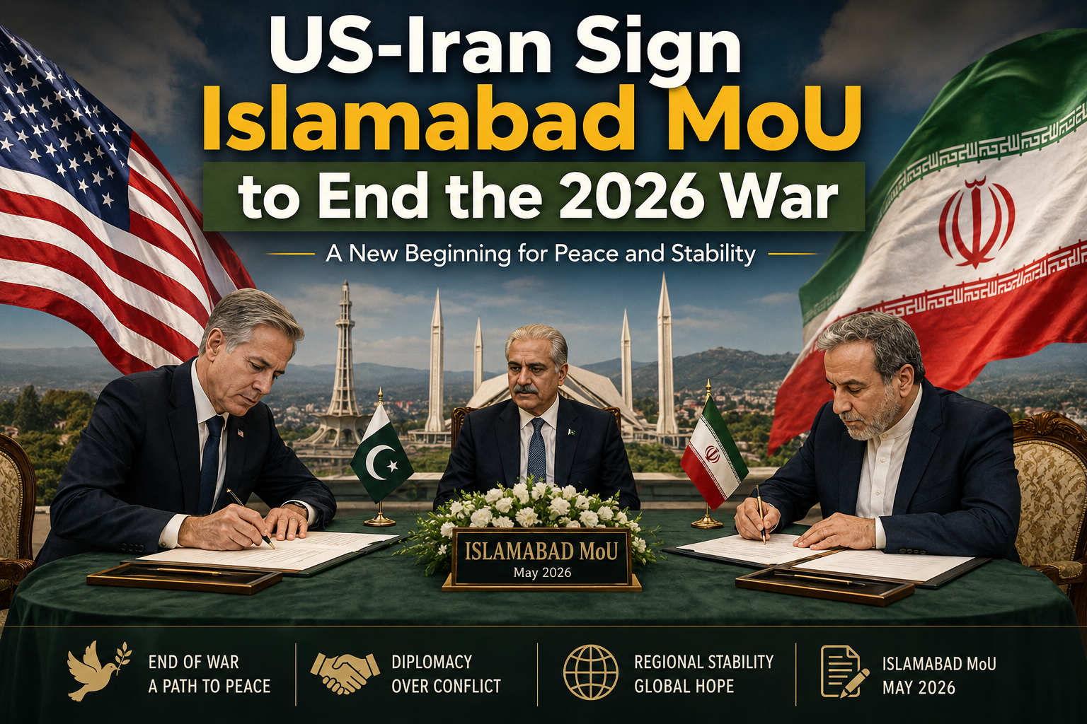 US-Iran Sign Islamabad MoU to End the 2026 War