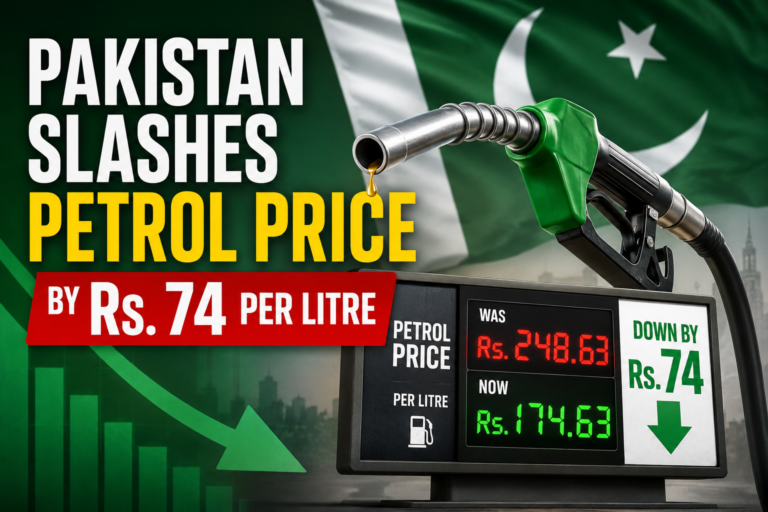 Pakistan Slashes Petrol Price by Rs. 74 Per Litre