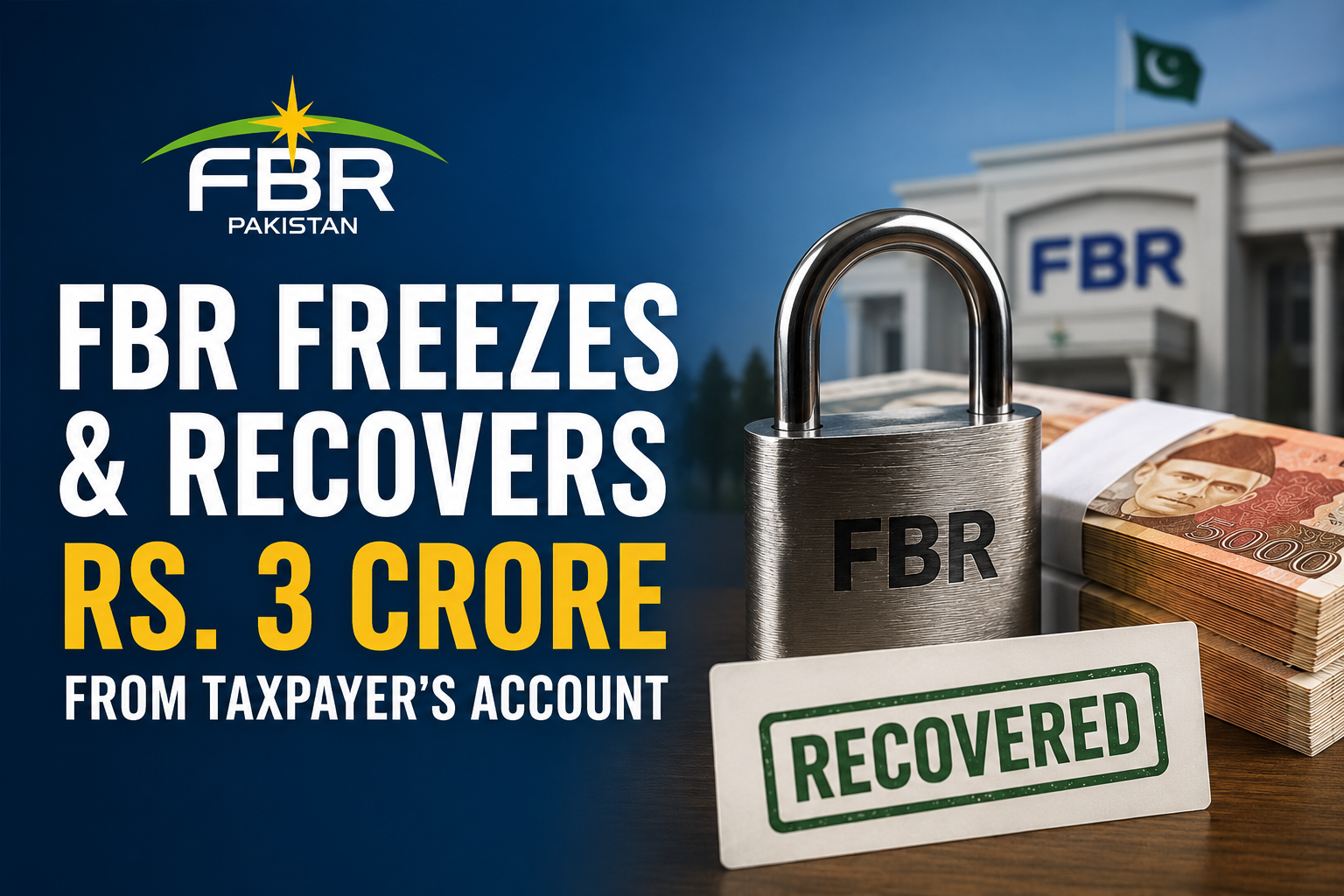 FBR Freezes and Recovers Rs. 3 Crore From Taxpayer's Account