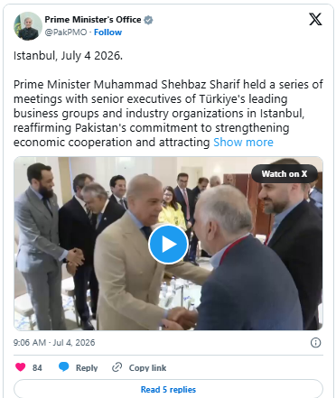 PM Shehbaz Courts Turkish Investors in Istanbul Talks