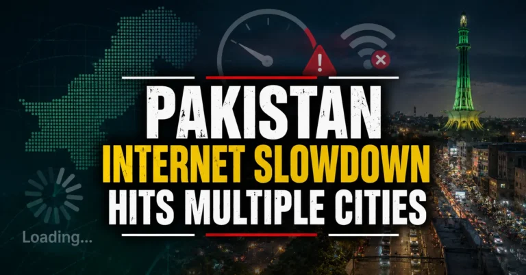 Pakistan Internet Slowdown Hits Multiple Cities
