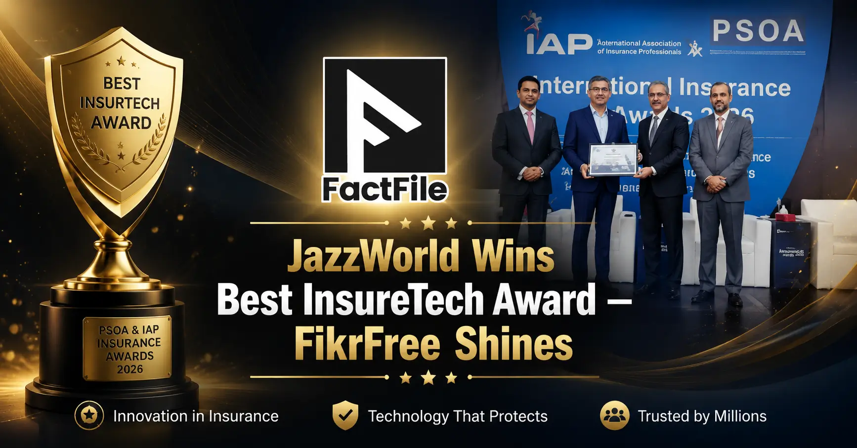 JazzWorld Wins Best InsureTech Award — FikrFree Shines