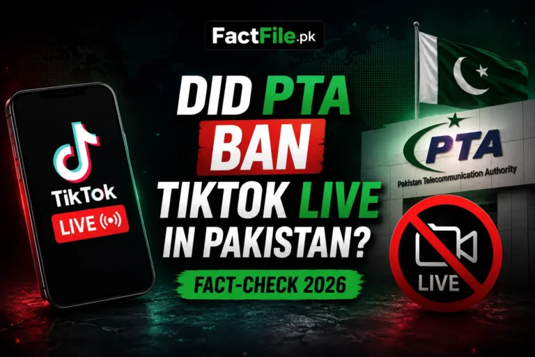 Did PTA Ban TikTok Live in Pakistan? Fact-Check 2026