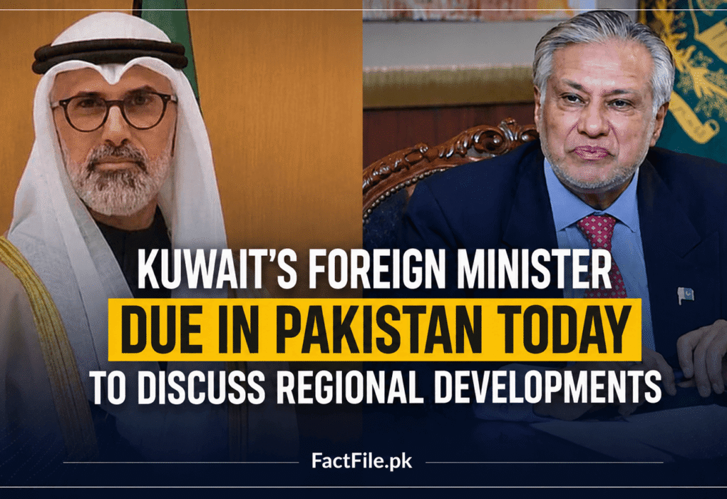 Kuwait foreign minister due in Pakistan today to discuss regional developments
