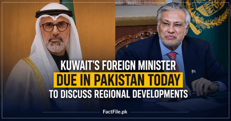 Kuwait foreign minister due in Pakistan today to discuss regional developments