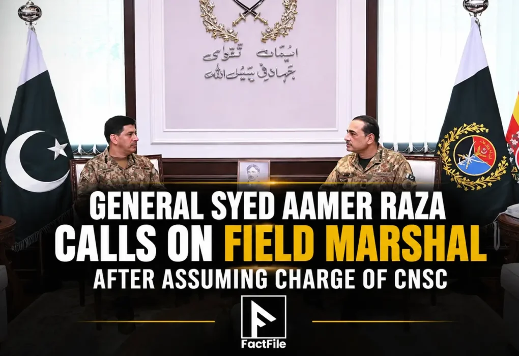 General Syed Aamer Raza calls on Field Marshal after assuming charge of CNSC