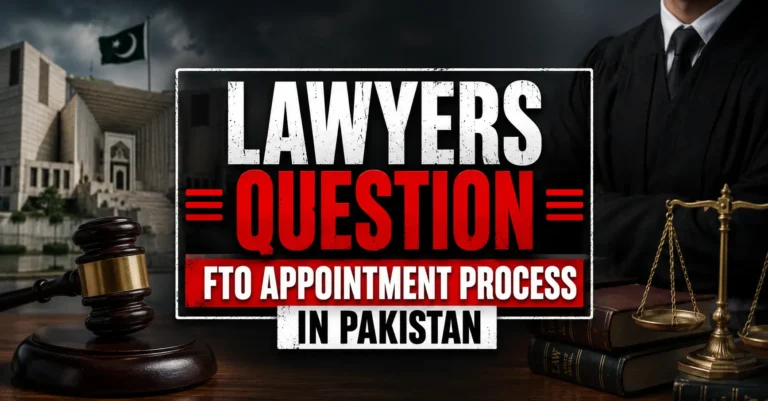 Lawyers Demand FTO Appointment Process in Pakistan