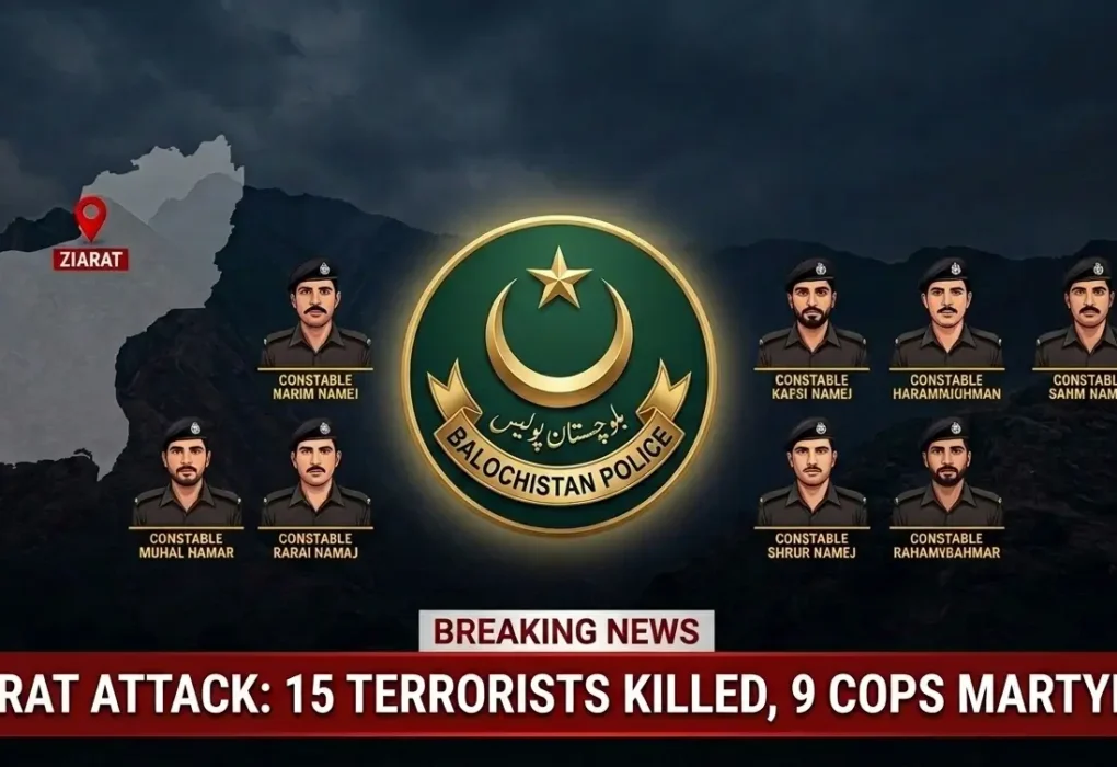 Ziarat Attack: 15 Terrorists Killed, 9 Cops Martyred
