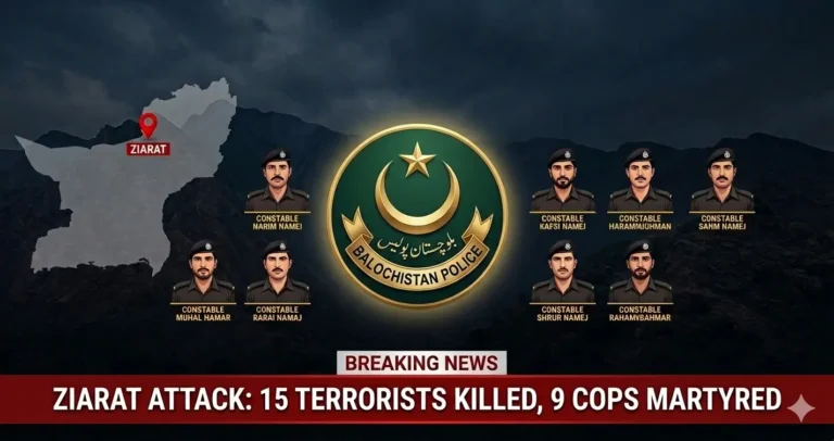 Ziarat Attack: 15 Terrorists Killed, 9 Cops Martyred