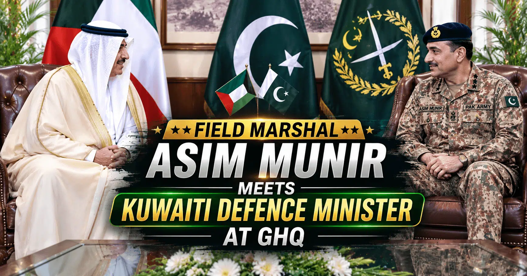 Asim Munir Meets Kuwaiti Defence Minister in Important Talks at GHQ 1 Asim Munir