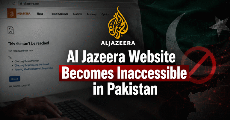 Al Jazeera website becomes inaccessible in Pakistan