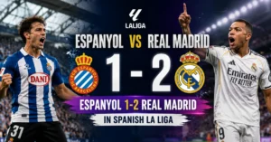 Espanyol 1-2 Real Madrid in Spanish La Liga