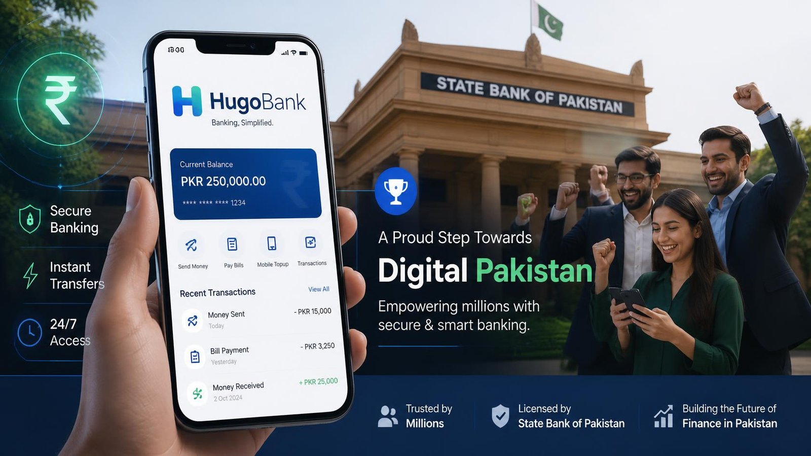 HugoBank Achieves Pilot Approval from State Bank of Pakistan