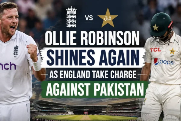 Ollie Robinson Shines Again As England Take Charge Against Pakistan